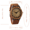 Natural Rosewood Wooden Quartz Watch Hand Craft Mineral Glass Long Lifespan